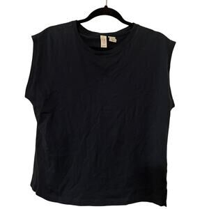 Joie Women's Hillhurst T-Shirt Black Boxy Short Sleeve Top Shirt Size Medium